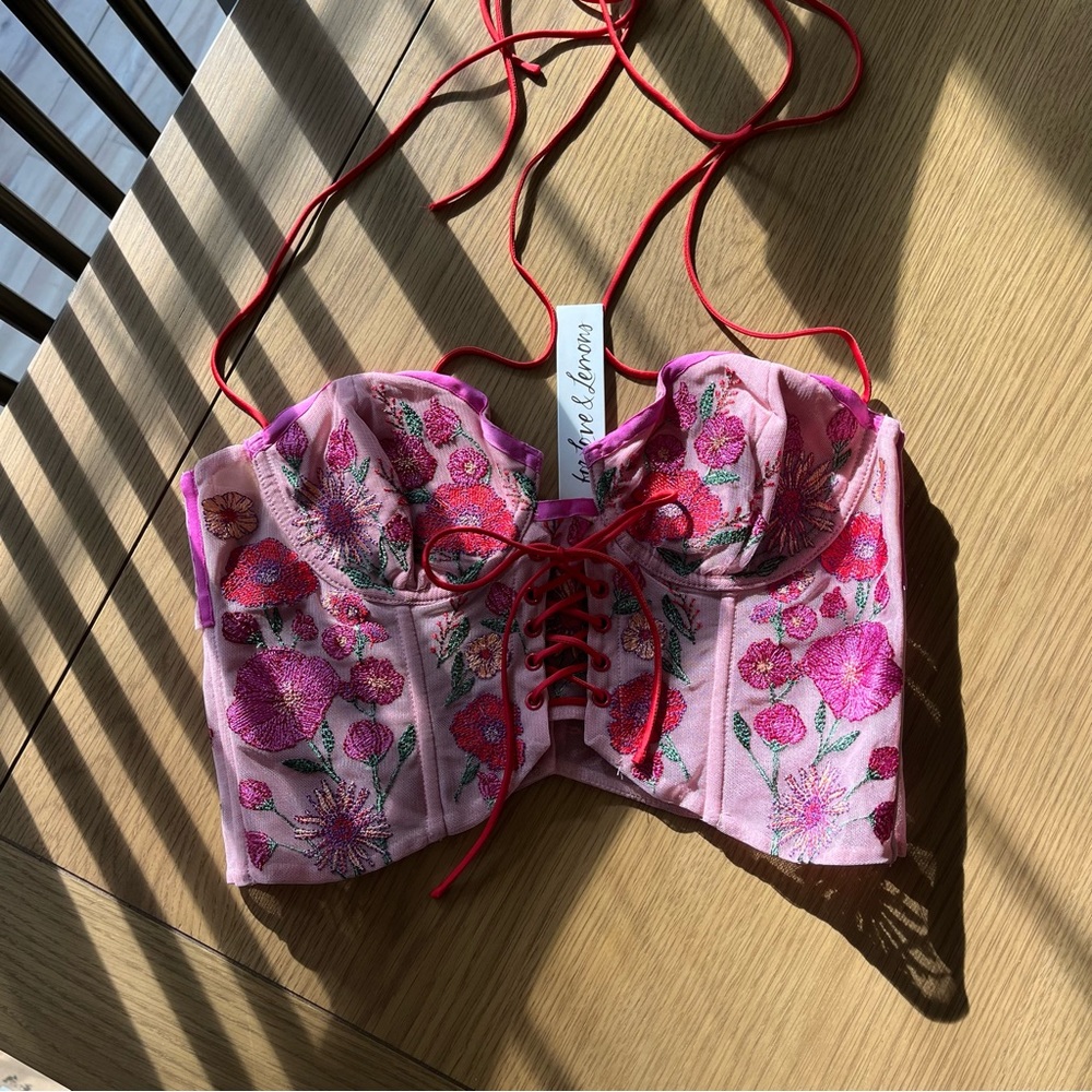 NWT For Love & Lemons Kaylee Corset Top